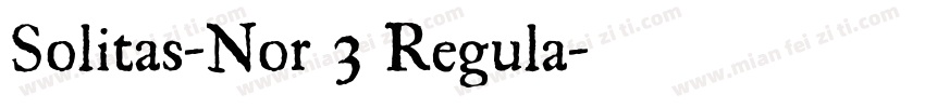 Solitas-Nor 3 Regula字体转换